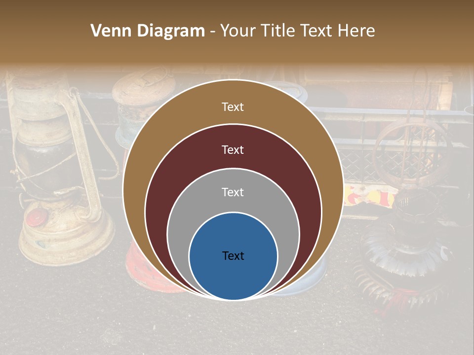 A Group Of Old Fashioned Lamps Sitting On Top Of A Table PowerPoint Template