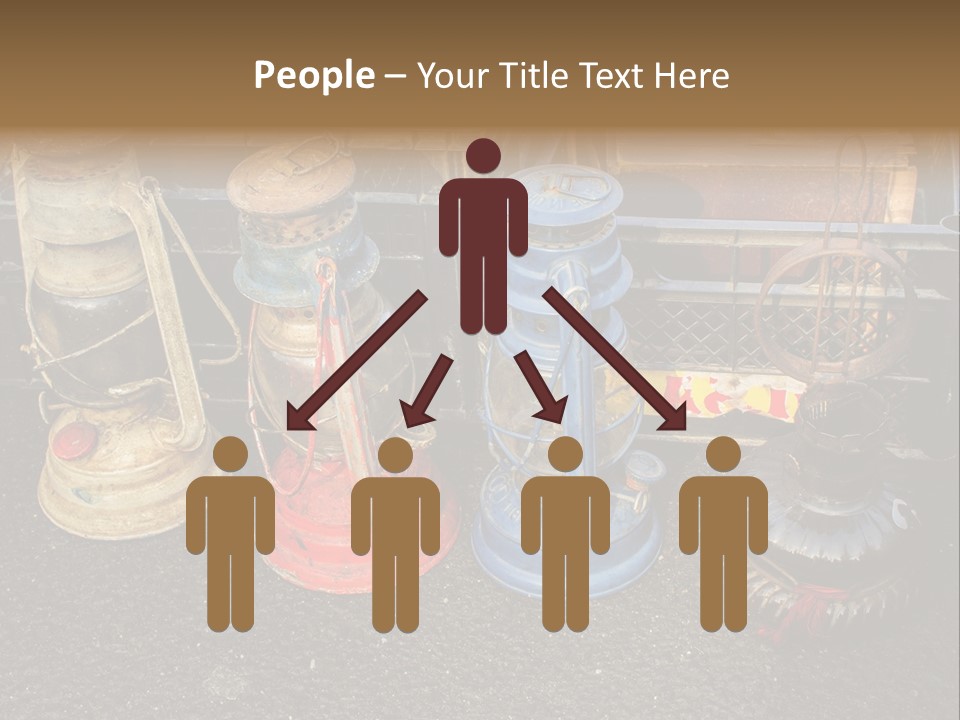 A Group Of Old Fashioned Lamps Sitting On Top Of A Table PowerPoint Template