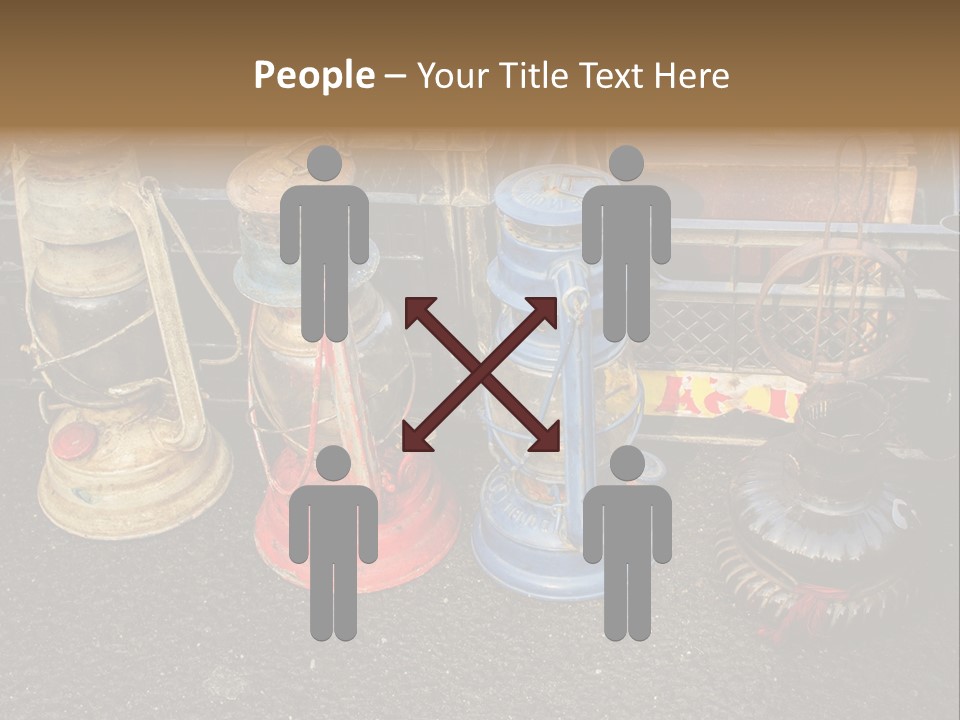 A Group Of Old Fashioned Lamps Sitting On Top Of A Table PowerPoint Template