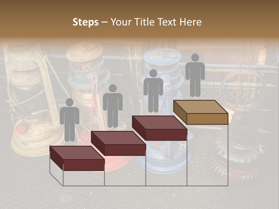 A Group Of Old Fashioned Lamps Sitting On Top Of A Table PowerPoint Template