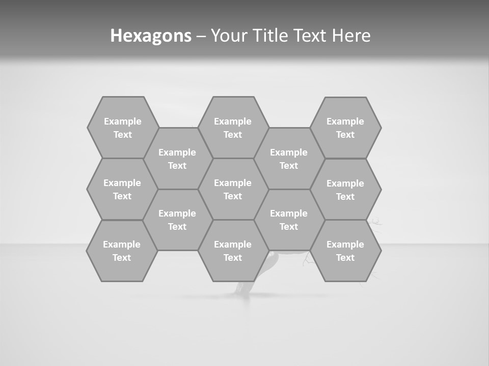 A Black And White Photo Of A Tree In The Middle Of A Body Of Water PowerPoint Template