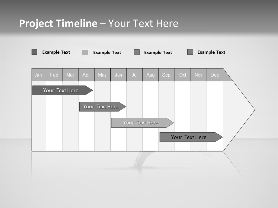 A Black And White Photo Of A Tree In The Middle Of A Body Of Water PowerPoint Template