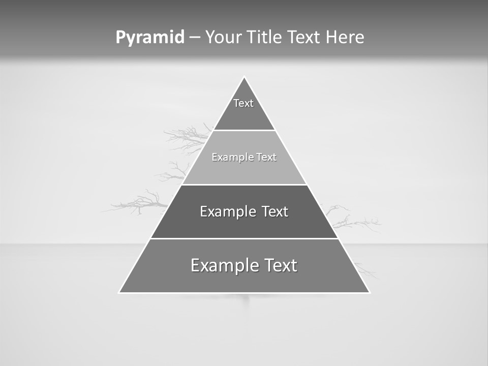 A Black And White Photo Of A Tree In The Middle Of A Body Of Water PowerPoint Template