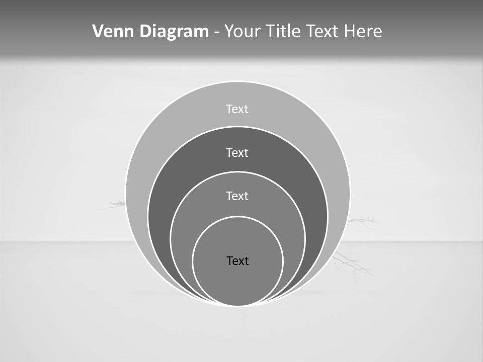 A Black And White Photo Of A Tree In The Middle Of A Body Of Water PowerPoint Template