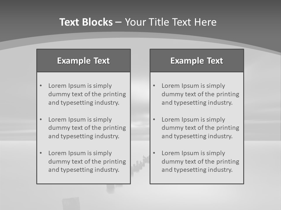 A Black And White Photo Of A Dock In The Ocean PowerPoint Template
