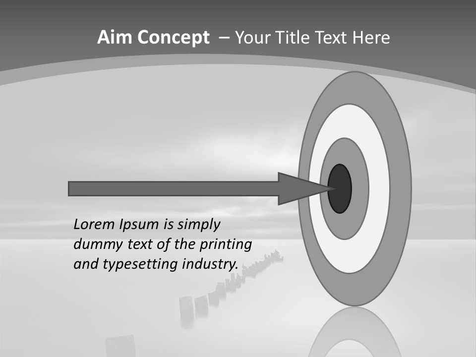 A Black And White Photo Of A Dock In The Ocean PowerPoint Template