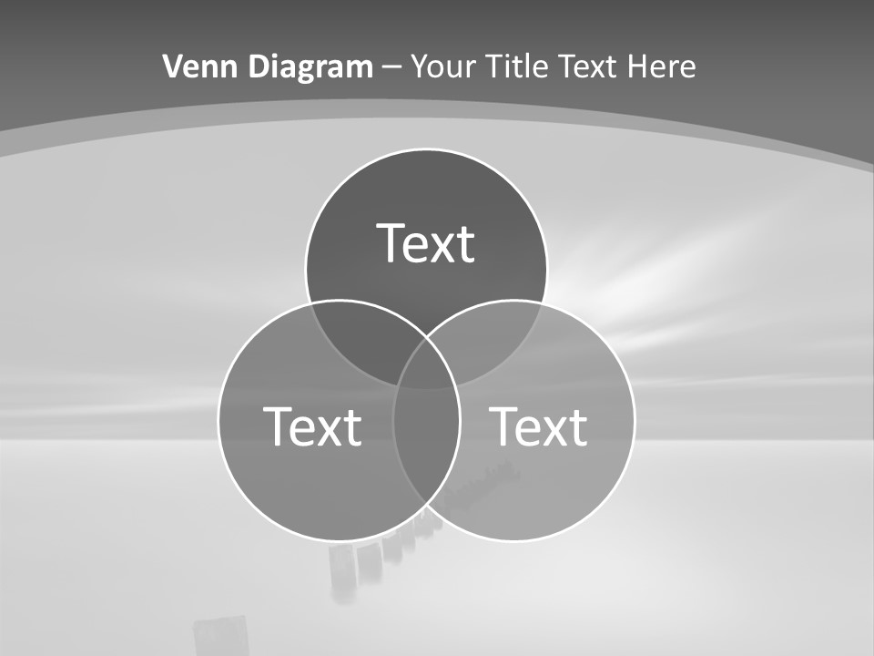 A Black And White Photo Of A Dock In The Ocean PowerPoint Template