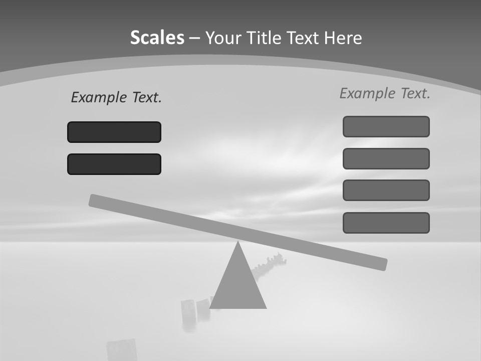 A Black And White Photo Of A Dock In The Ocean PowerPoint Template