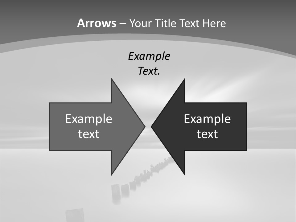 A Black And White Photo Of A Dock In The Ocean PowerPoint Template