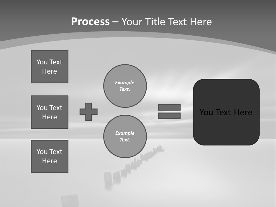 A Black And White Photo Of A Dock In The Ocean PowerPoint Template