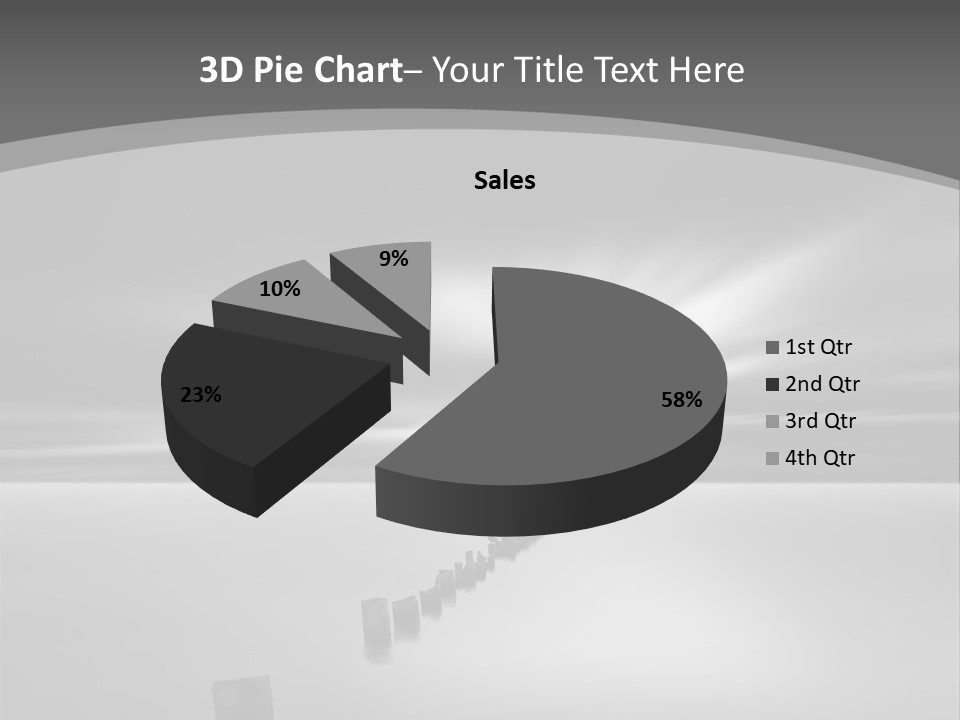 A Black And White Photo Of A Dock In The Ocean PowerPoint Template