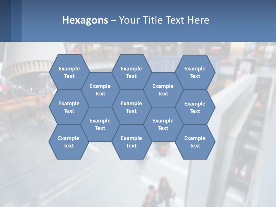 A Security Camera Hanging From The Ceiling Of A Building PowerPoint Template