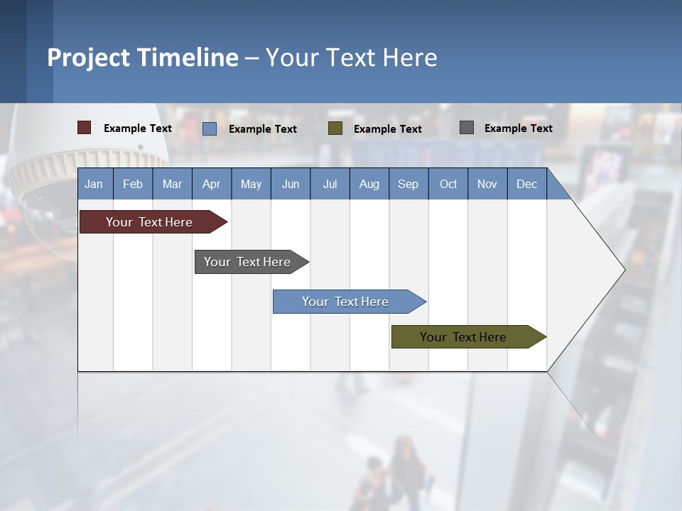 A Security Camera Hanging From The Ceiling Of A Building PowerPoint Template