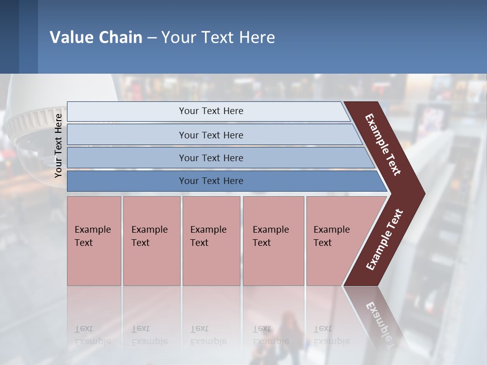 A Security Camera Hanging From The Ceiling Of A Building PowerPoint Template