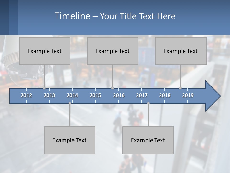A Security Camera Hanging From The Ceiling Of A Building PowerPoint Template