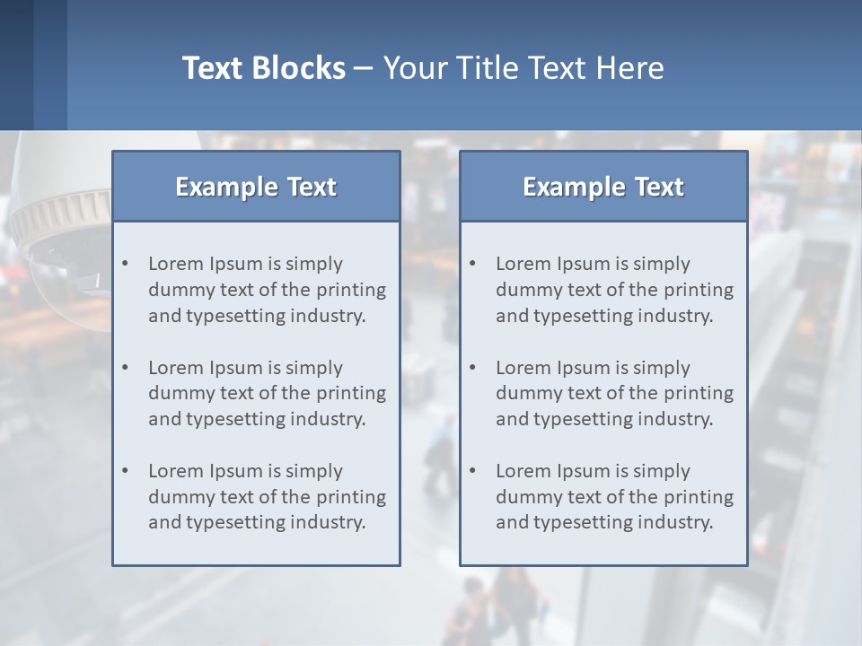 A Security Camera Hanging From The Ceiling Of A Building PowerPoint Template