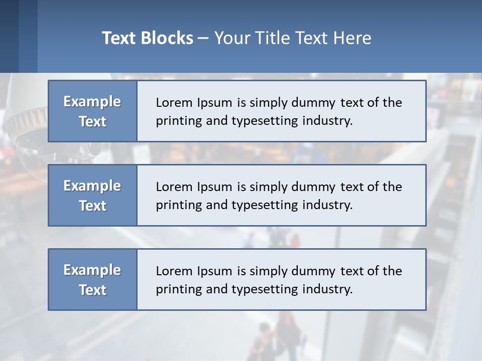 A Security Camera Hanging From The Ceiling Of A Building PowerPoint Template