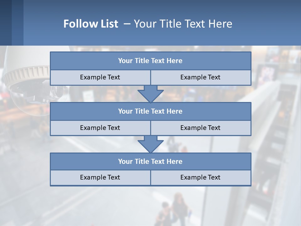 A Security Camera Hanging From The Ceiling Of A Building PowerPoint Template