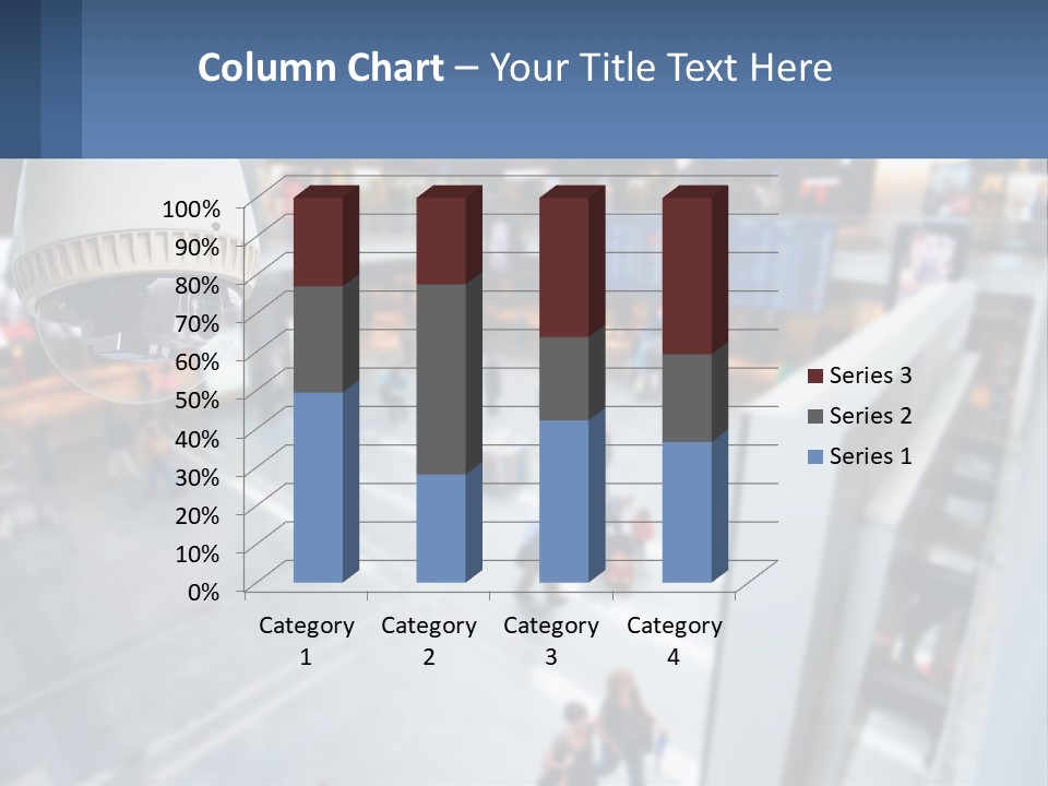 A Security Camera Hanging From The Ceiling Of A Building PowerPoint Template