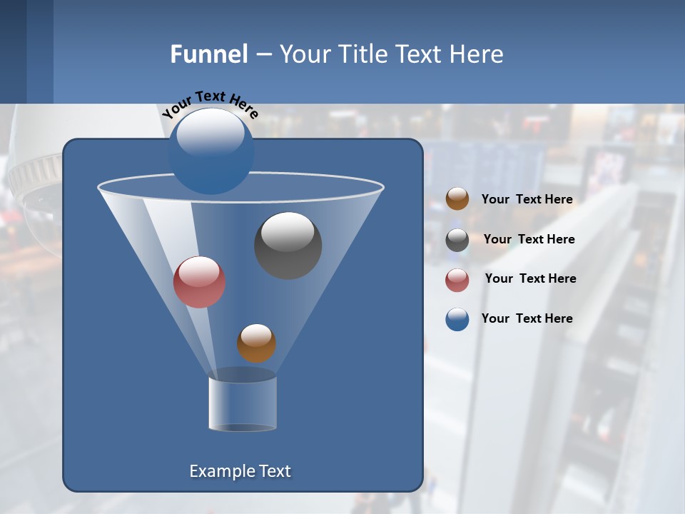 A Security Camera Hanging From The Ceiling Of A Building PowerPoint Template