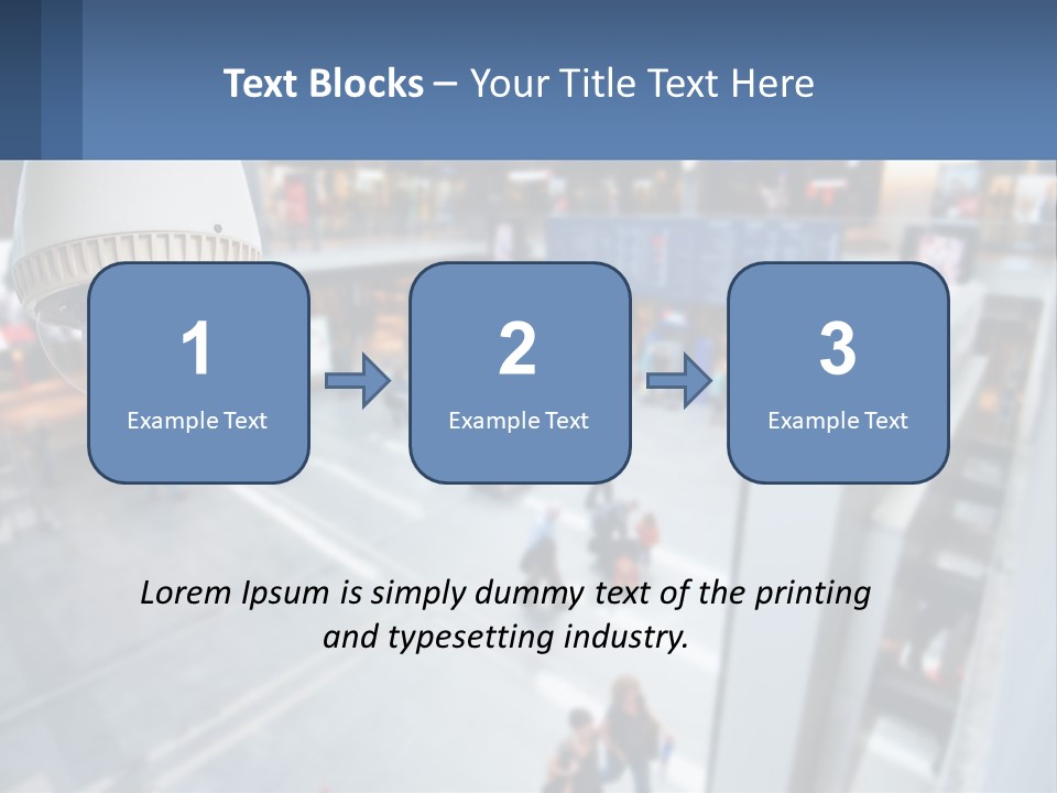 A Security Camera Hanging From The Ceiling Of A Building PowerPoint Template