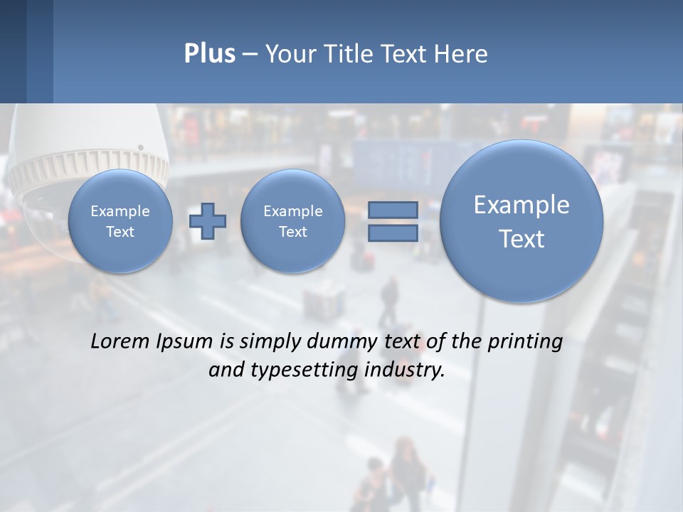A Security Camera Hanging From The Ceiling Of A Building PowerPoint Template