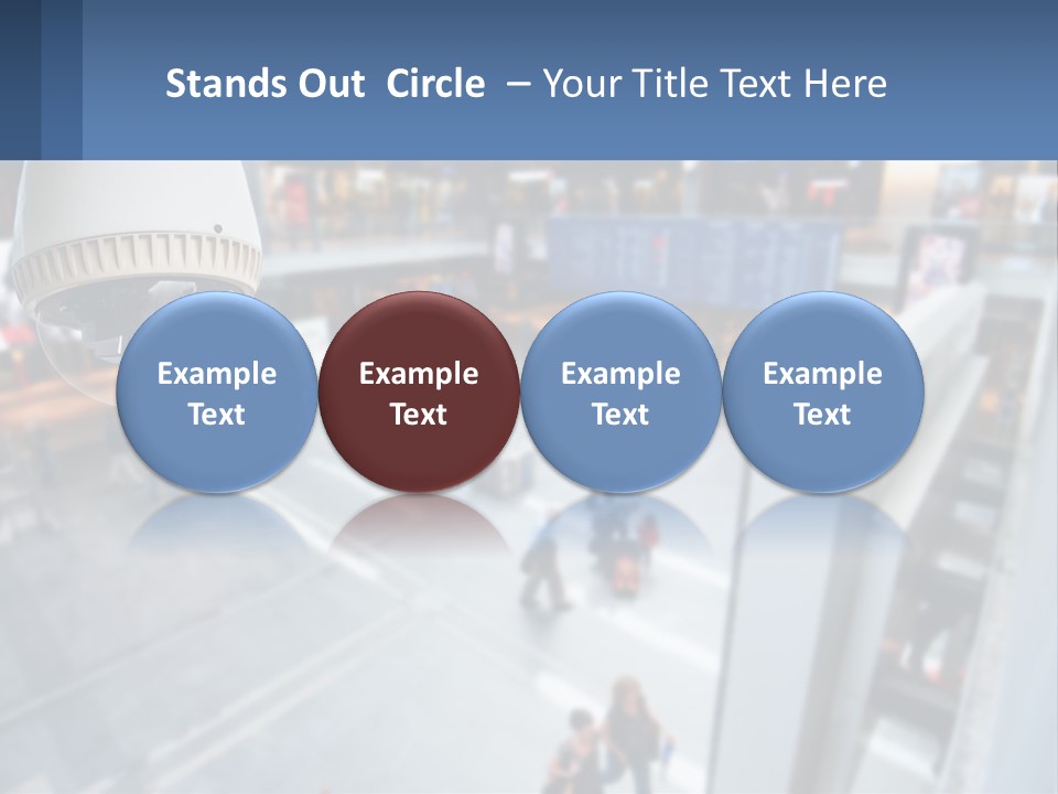 A Security Camera Hanging From The Ceiling Of A Building PowerPoint Template