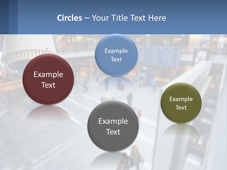 A Security Camera Hanging From The Ceiling Of A Building PowerPoint Template