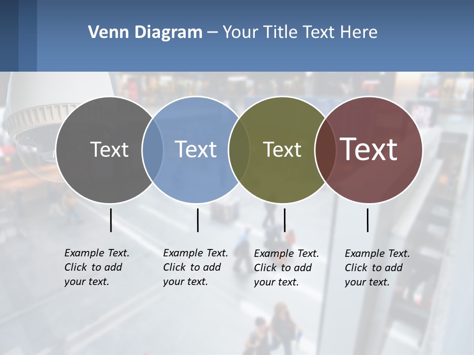A Security Camera Hanging From The Ceiling Of A Building PowerPoint Template