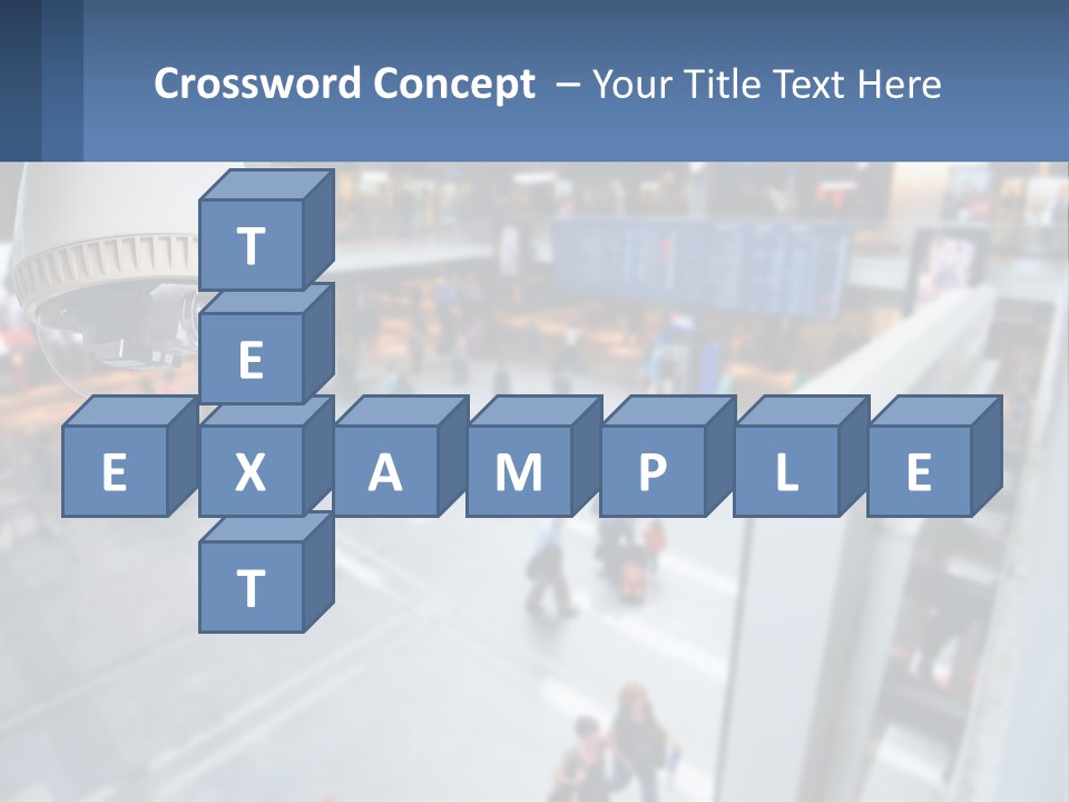 A Security Camera Hanging From The Ceiling Of A Building PowerPoint Template
