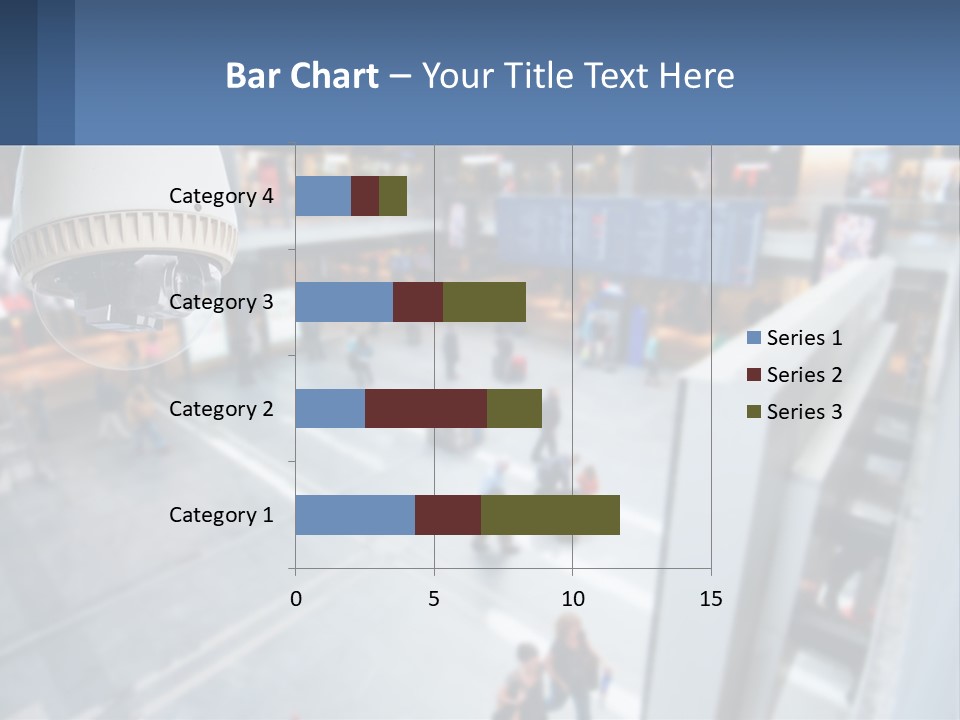 A Security Camera Hanging From The Ceiling Of A Building PowerPoint Template