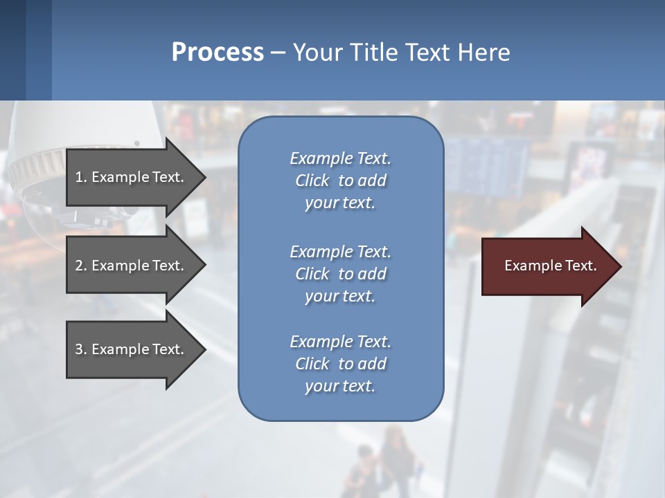 A Security Camera Hanging From The Ceiling Of A Building PowerPoint Template