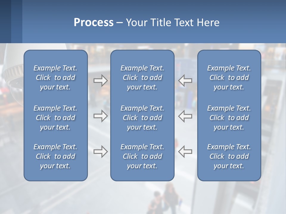 A Security Camera Hanging From The Ceiling Of A Building PowerPoint Template