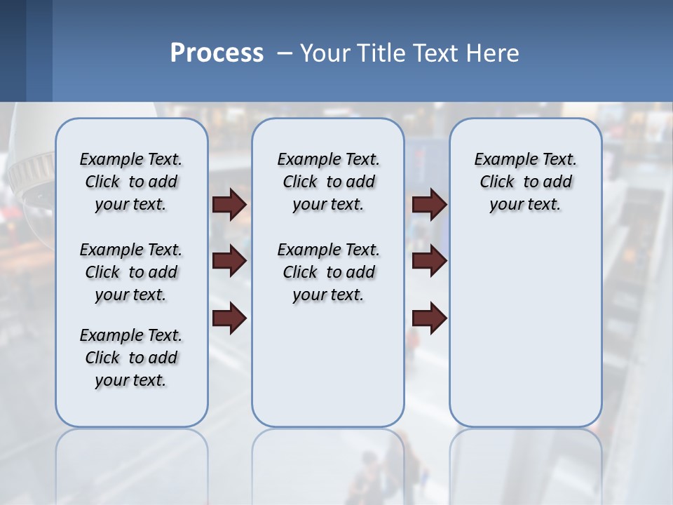 A Security Camera Hanging From The Ceiling Of A Building PowerPoint Template