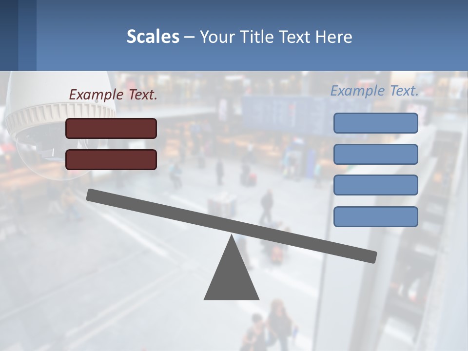 A Security Camera Hanging From The Ceiling Of A Building PowerPoint Template
