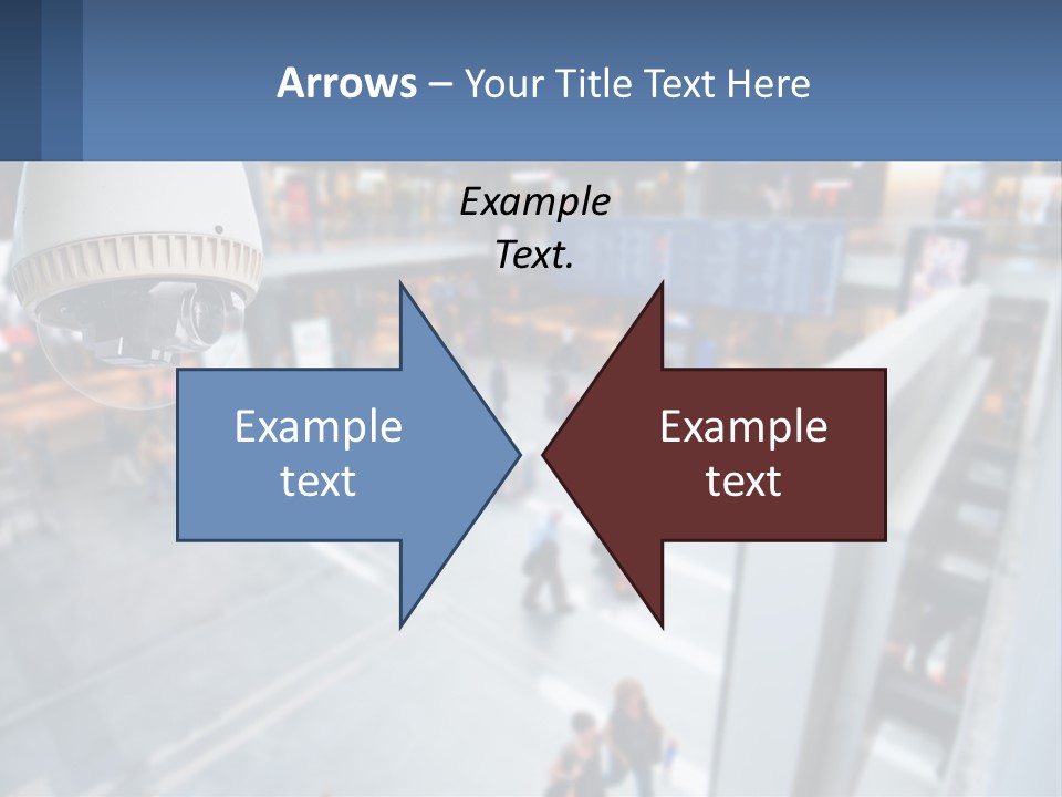 A Security Camera Hanging From The Ceiling Of A Building PowerPoint Template