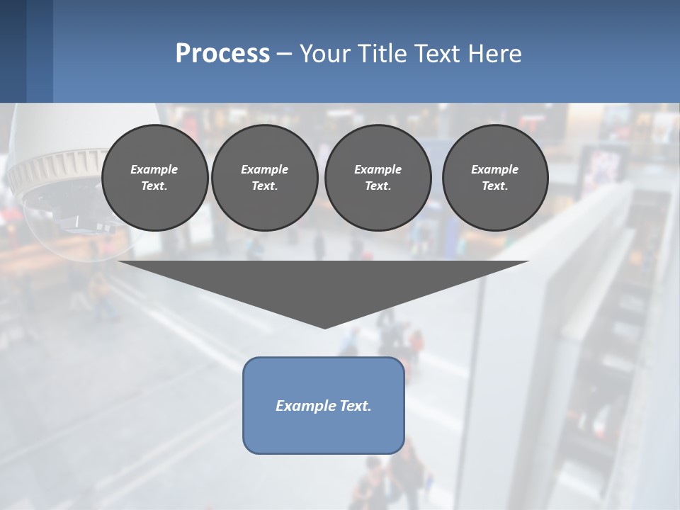 A Security Camera Hanging From The Ceiling Of A Building PowerPoint Template