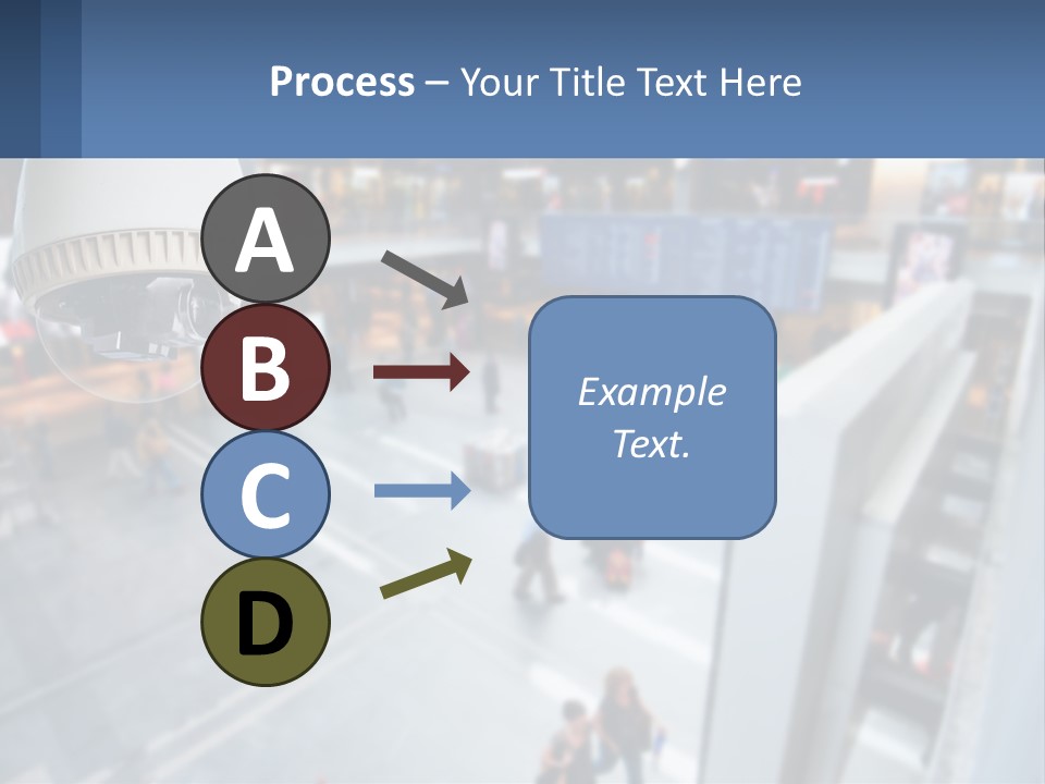 A Security Camera Hanging From The Ceiling Of A Building PowerPoint Template
