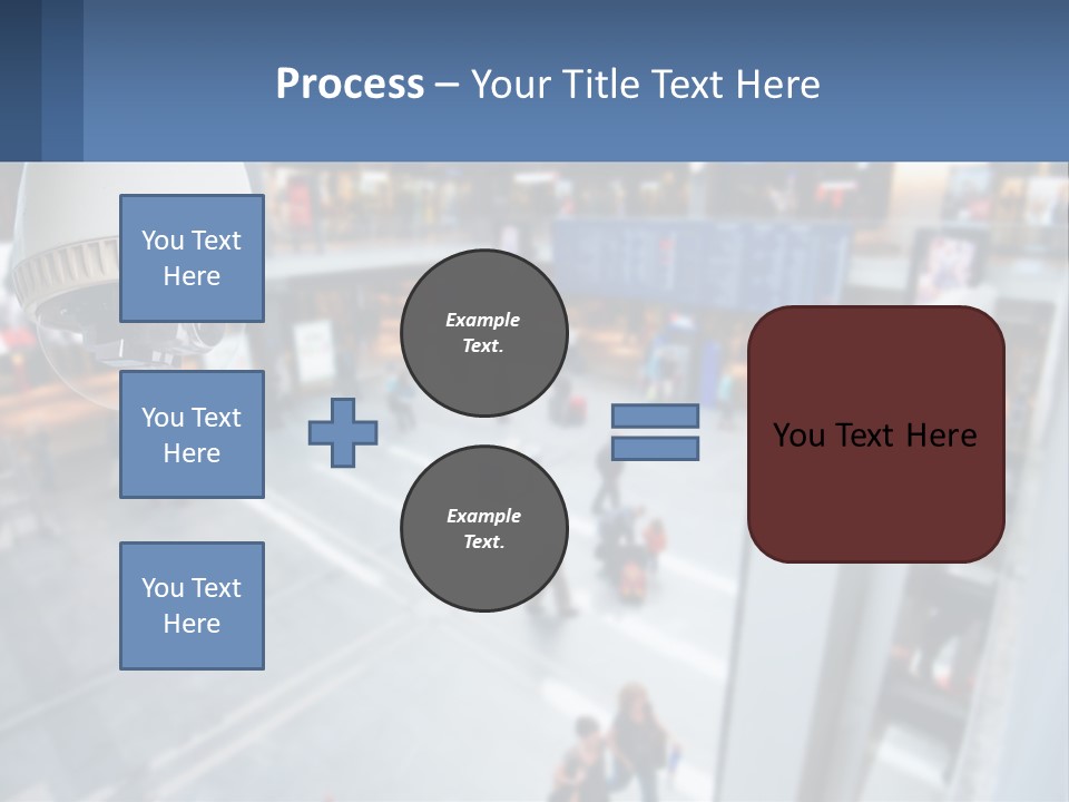 A Security Camera Hanging From The Ceiling Of A Building PowerPoint Template