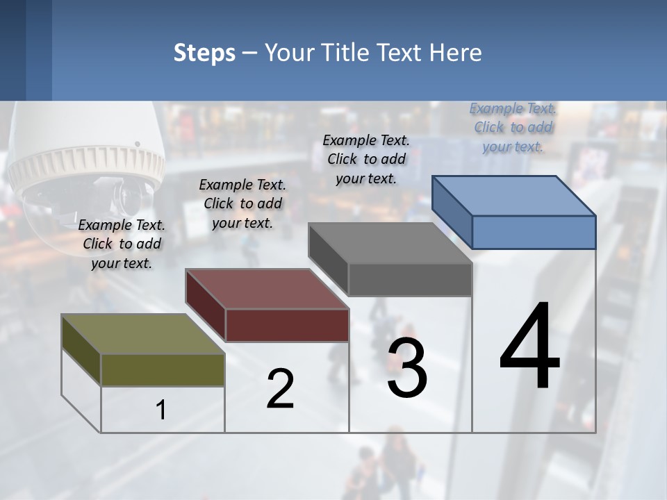 A Security Camera Hanging From The Ceiling Of A Building PowerPoint Template