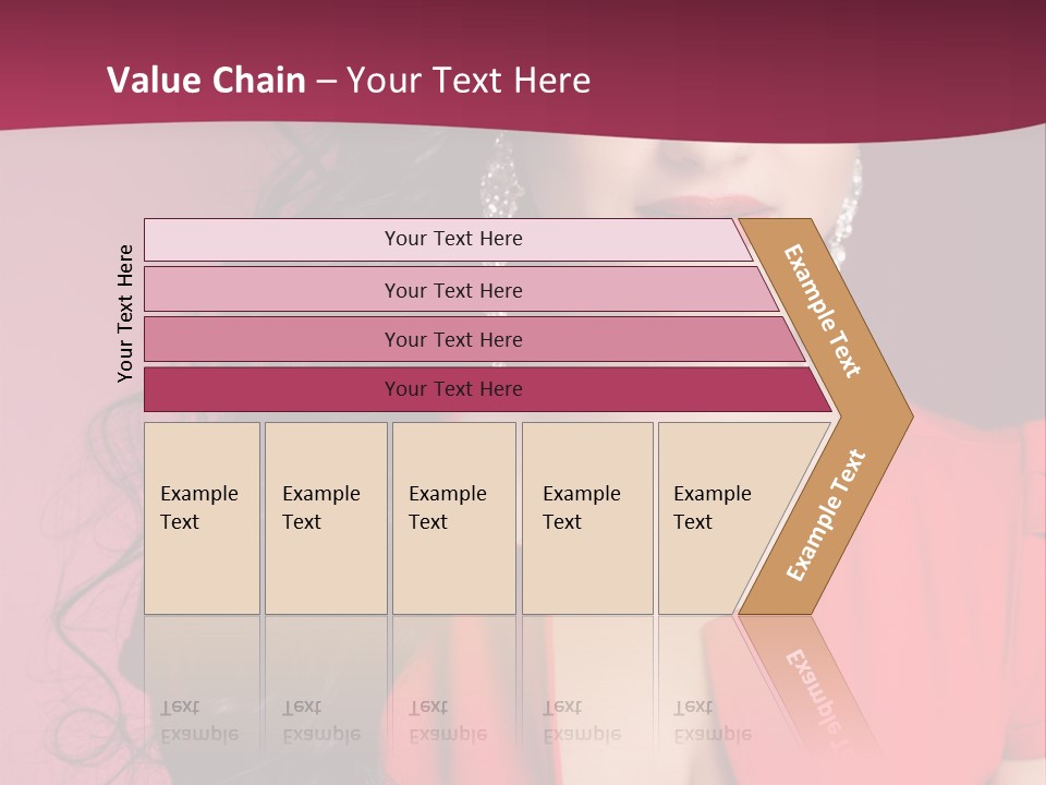 A Woman In A Red Dress Is Posing For A Picture PowerPoint Template