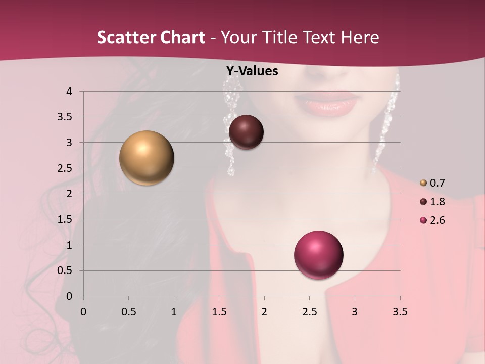 A Woman In A Red Dress Is Posing For A Picture PowerPoint Template