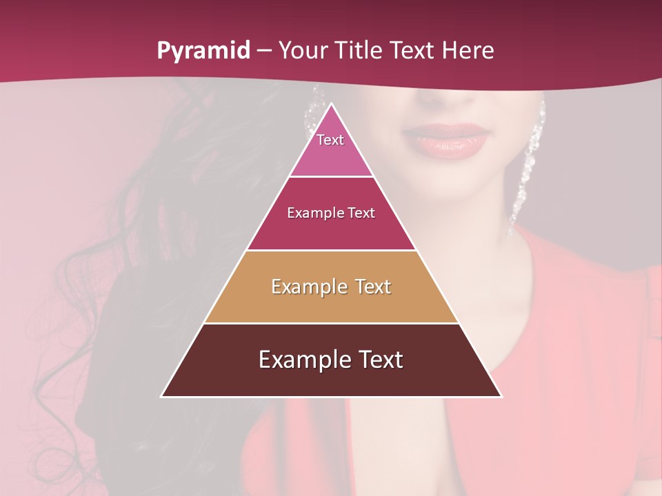 A Woman In A Red Dress Is Posing For A Picture PowerPoint Template