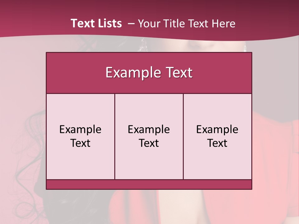 A Woman In A Red Dress Is Posing For A Picture PowerPoint Template