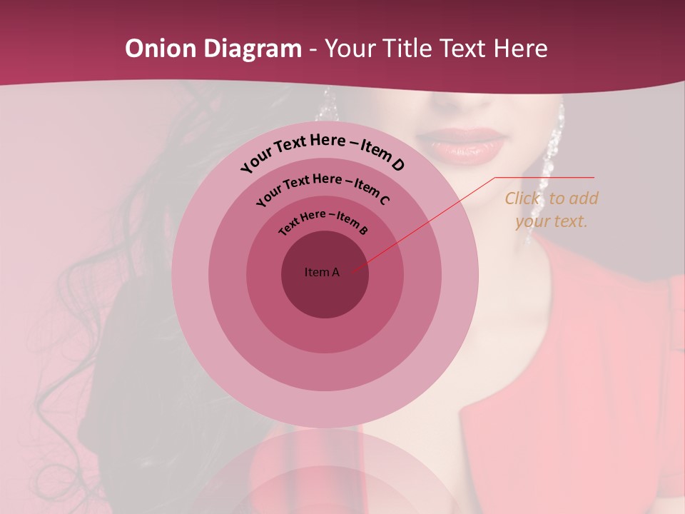 A Woman In A Red Dress Is Posing For A Picture PowerPoint Template