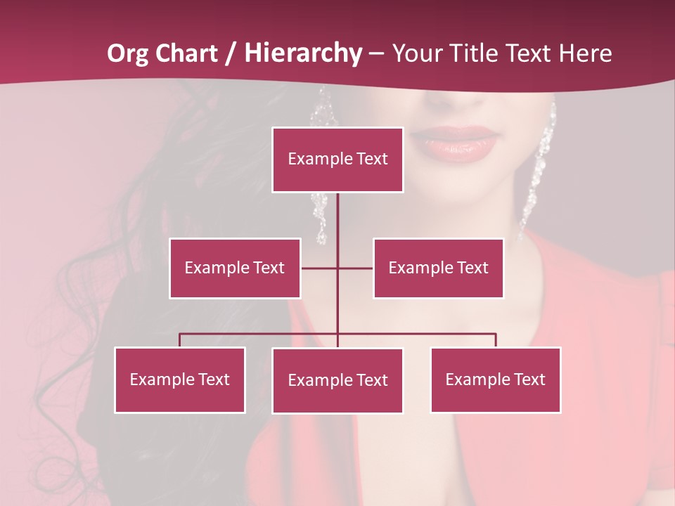 A Woman In A Red Dress Is Posing For A Picture PowerPoint Template