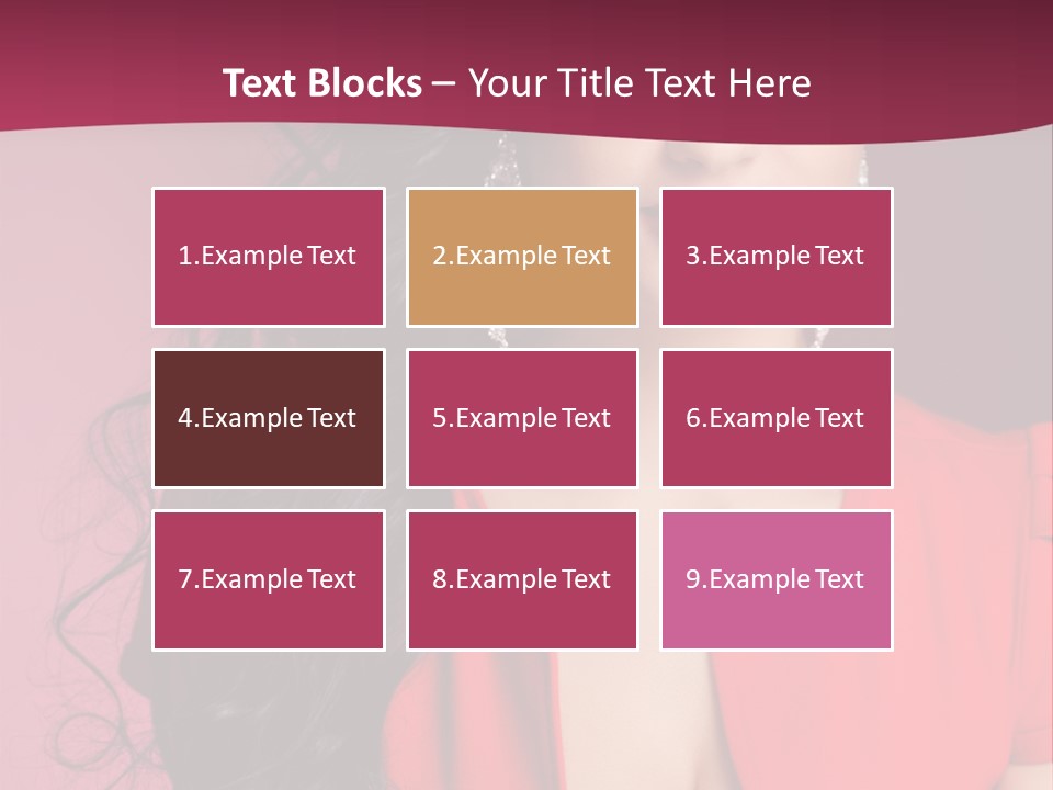 A Woman In A Red Dress Is Posing For A Picture PowerPoint Template