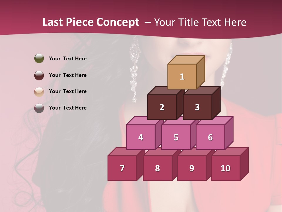 A Woman In A Red Dress Is Posing For A Picture PowerPoint Template