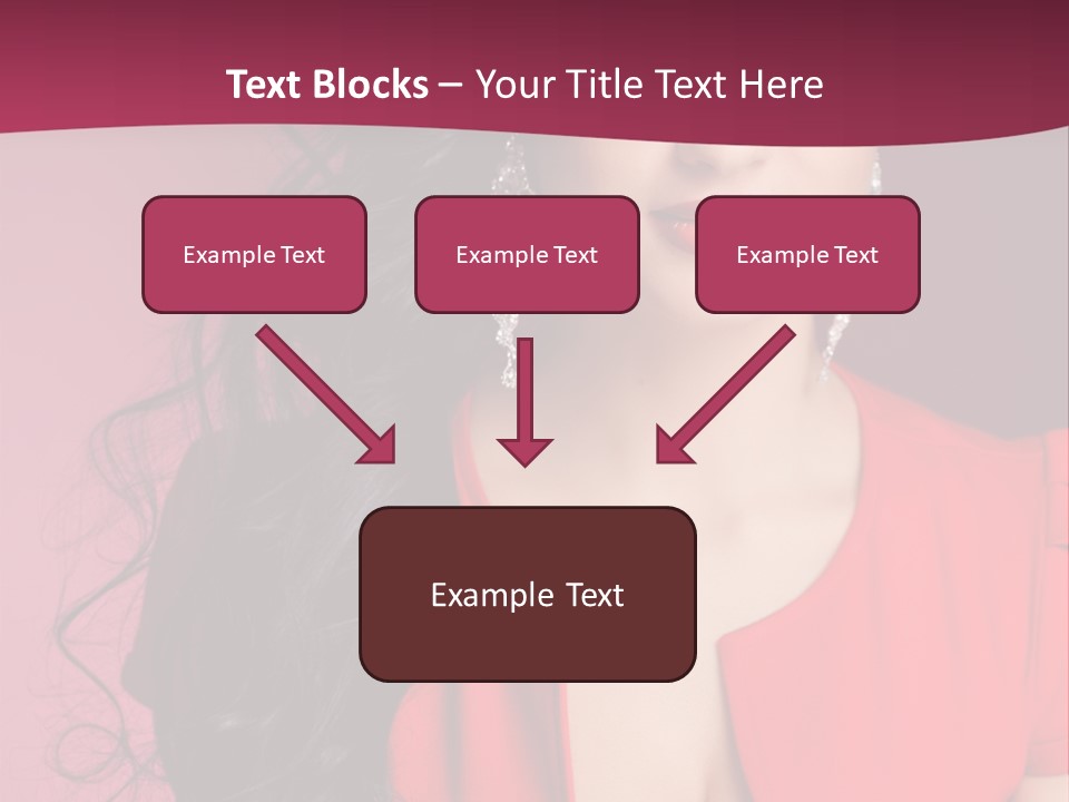 A Woman In A Red Dress Is Posing For A Picture PowerPoint Template