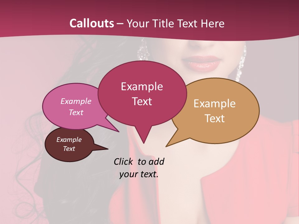 A Woman In A Red Dress Is Posing For A Picture PowerPoint Template